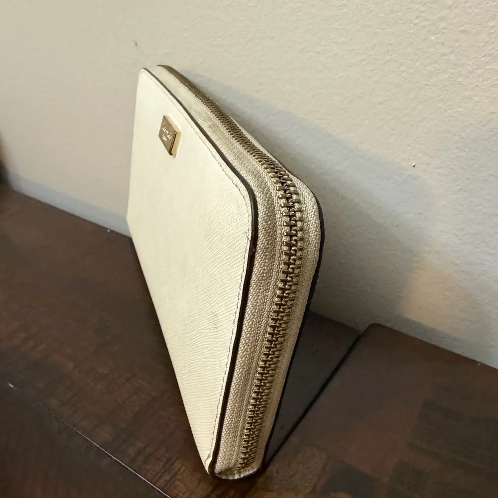 Kate Spade Beige Wallet with Gold Accent